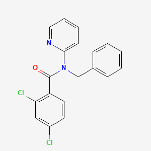 molecular formula C19H14Cl2N2O B11401620 N-benzyl-2,4-dichloro-N-(pyridin-2-yl)benzamide 