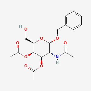 molecular formula C₁₉H₂₅NO₈ B1140163 Benzyl 2-acetamido-3,4-di-O-acetyl-2-deoxy-a-D-galactopyranoside CAS No. 55652-76-1