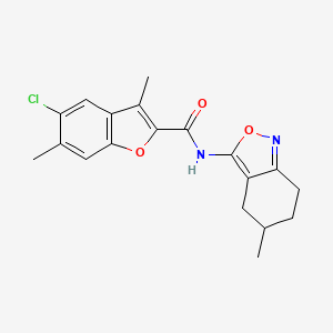 5-chloro-3,6-dimethyl-N-(5-methyl-4,5,6,7-tetrahydro-2,1-benzoxazol-3-yl)-1-benzofuran-2-carboxamide