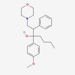 3-(4-Methoxyphenyl)-1-(morpholin-4-yl)-2-phenylheptan-3-ol