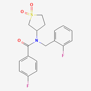 N-(1,1-dioxidotetrahydrothiophen-3-yl)-4-fluoro-N-(2-fluorobenzyl)benzamide