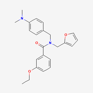 molecular formula C23H26N2O3 B11401660 N-[4-(dimethylamino)benzyl]-3-ethoxy-N-(furan-2-ylmethyl)benzamide 