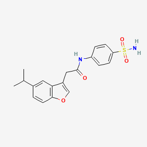 2-[5-(propan-2-yl)-1-benzofuran-3-yl]-N-(4-sulfamoylphenyl)acetamide