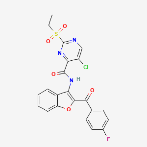 5-chloro-2-(ethylsulfonyl)-N-{2-[(4-fluorophenyl)carbonyl]-1-benzofuran-3-yl}pyrimidine-4-carboxamide