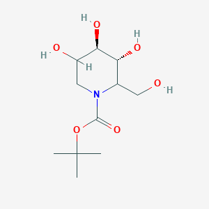 molecular formula C₁₁H₂₁NO₆ B1140169 叔丁基 (3R,4R)-3,4,5-三羟基-2-(羟甲基)哌啶-1-羧酸酯 CAS No. 122371-65-7