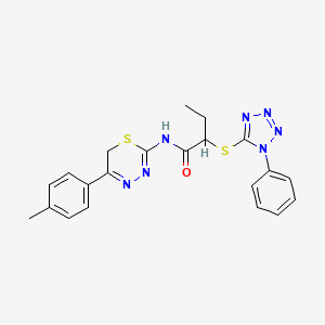 N-[5-(4-methylphenyl)-6H-1,3,4-thiadiazin-2-yl]-2-[(1-phenyl-1H-tetrazol-5-yl)sulfanyl]butanamide