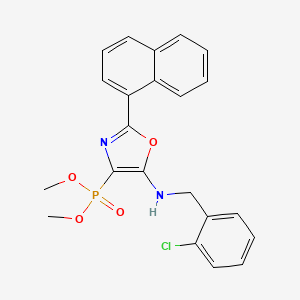 molecular formula C22H20ClN2O4P B11401708 Dimethyl {5-[(2-chlorobenzyl)amino]-2-(naphthalen-1-yl)-1,3-oxazol-4-yl}phosphonate 