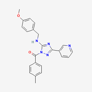 {5-[(4-methoxybenzyl)amino]-3-(pyridin-3-yl)-1H-1,2,4-triazol-1-yl}(4-methylphenyl)methanone