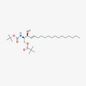 molecular formula C₂₈H₅₃NO₅ B1140172 N-Boc-1-叔丁酰基-D-赤藓糖鞘氨醇 CAS No. 342649-71-2