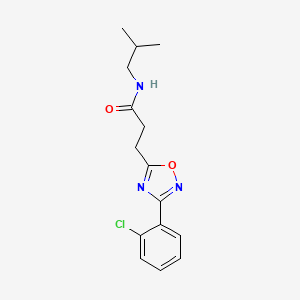 3-[3-(2-chlorophenyl)-1,2,4-oxadiazol-5-yl]-N-(2-methylpropyl)propanamide