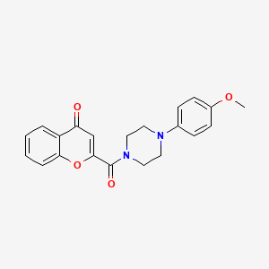 molecular formula C21H20N2O4 B11401754 2-{[4-(4-methoxyphenyl)piperazin-1-yl]carbonyl}-4H-chromen-4-one 