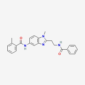 2-methyl-N-(1-methyl-2-{2-[(phenylcarbonyl)amino]ethyl}-1H-benzimidazol-5-yl)benzamide