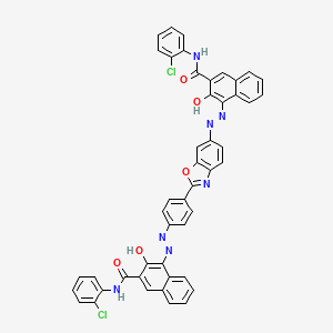 molecular formula C47H29Cl2N7O5 B1140178 N-(2-Chlorophenyl)-4-[[4-[6-[[3-[[(2-chlorophenyl)amino]carbonyl]-2-hydroxy-1-naphthalenyl]azo]-2-benzoxazolyl] phenyl]azo]-3-hydroxy-2-naphthalenecarboxamide CAS No. 107047-67-6