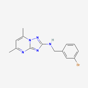 N-[(3-bromophenyl)methyl]-5,7-dimethyl-[1,2,4]triazolo[1,5-a]pyrimidin-2-amine