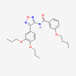 molecular formula C25H31N3O5 B11401793 3-butoxy-N-[4-(3,4-dipropoxyphenyl)-1,2,5-oxadiazol-3-yl]benzamide 