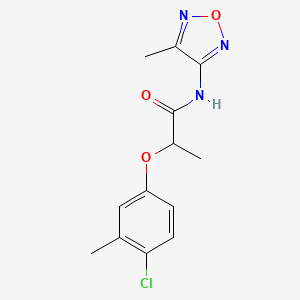 2-(4-chloro-3-methylphenoxy)-N-(4-methyl-1,2,5-oxadiazol-3-yl)propanamide