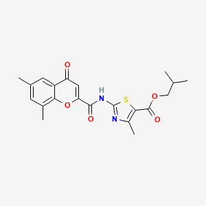 isobutyl 2-{[(6,8-dimethyl-4-oxo-4H-chromen-2-yl)carbonyl]amino}-4-methyl-1,3-thiazole-5-carboxylate