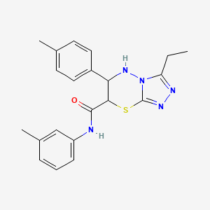 3-ethyl-N-(3-methylphenyl)-6-(4-methylphenyl)-6,7-dihydro-5H-[1,2,4]triazolo[3,4-b][1,3,4]thiadiazine-7-carboxamide