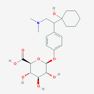 molecular formula C₂₂H₃₃NO₈ B1140184 beta-D-Glucopyranosiduronic acid, 4-[2-(dimethylamino)-1-(1-hydroxycyclohexyl)ethyl]phenyl CAS No. 1021933-98-1