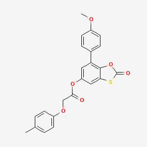 7-(4-Methoxyphenyl)-2-oxo-1,3-benzoxathiol-5-yl (4-methylphenoxy)acetate