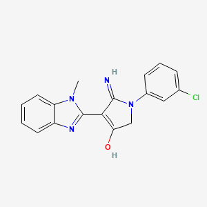 5-Amino-1-(3-chlorophenyl)-4-(1-methyl-1H-1,3-benzodiazol-2-YL)-2,3-dihydro-1H-pyrrol-3-one