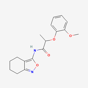 molecular formula C17H20N2O4 B11401875 2-(2-methoxyphenoxy)-N-(4,5,6,7-tetrahydro-2,1-benzoxazol-3-yl)propanamide 