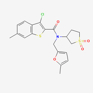 3-chloro-N-(1,1-dioxidotetrahydrothiophen-3-yl)-6-methyl-N-[(5-methylfuran-2-yl)methyl]-1-benzothiophene-2-carboxamide