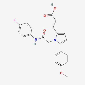 3-[1-{2-[(4-fluorophenyl)amino]-2-oxoethyl}-5-(4-methoxyphenyl)-1H-pyrrol-2-yl]propanoic acid