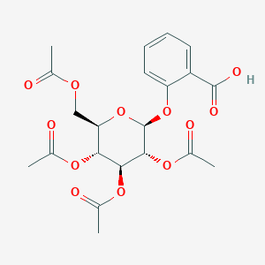 molecular formula C₂₁H₂₄O₁₂ B1140191 2-[(2S,3R,4S,5R,6R)-3,4,5-三乙酰氧基-6-(乙酰氧基甲基)氧杂环-2-基]氧基苯甲酸 CAS No. 33019-34-0