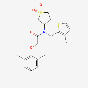 N-(1,1-dioxidotetrahydrothiophen-3-yl)-N-[(3-methylthiophen-2-yl)methyl]-2-(2,4,6-trimethylphenoxy)acetamide