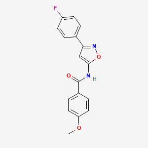 molecular formula C17H13FN2O3 B11401959 N-[3-(4-fluorophenyl)-1,2-oxazol-5-yl]-4-methoxybenzamide 