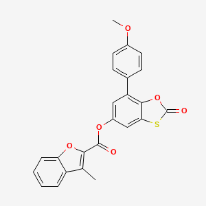 7-(4-Methoxyphenyl)-2-oxo-1,3-benzoxathiol-5-yl 3-methyl-1-benzofuran-2-carboxylate