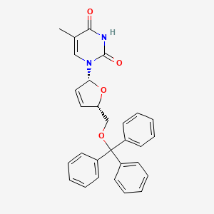 molecular formula C₂₉H₂₆N₂O₄ B1140199 5'-O-Trityl-2',3'-dehydrothymidine CAS No. 5964-41-0
