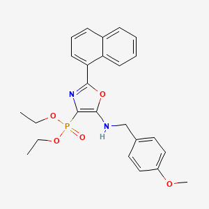 Diethyl 5-[(4-methoxybenzyl)amino]-2-(1-naphthyl)-1,3-oxazol-4-ylphosphonate