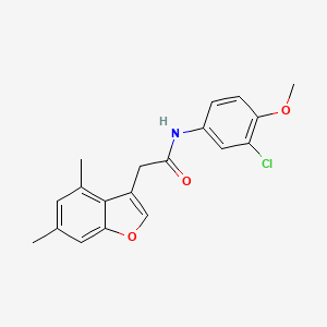 N-(3-chloro-4-methoxyphenyl)-2-(4,6-dimethyl-1-benzofuran-3-yl)acetamide