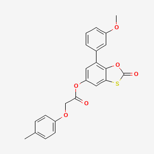 7-(3-Methoxyphenyl)-2-oxo-1,3-benzoxathiol-5-yl (4-methylphenoxy)acetate