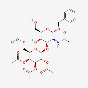 molecular formula C₂₉H₃₉NO₁₅ B1140208 Benzyl 2-Acetamido-2-deoxy-3-O-(2,3,4,6-tetra-O-acetyl-b-D-galactopyranosyl)-a-D-glucopyranoside CAS No. 60831-31-4