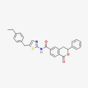 N-[5-(4-ethylbenzyl)-1,3-thiazol-2-yl]-1-oxo-3-phenyl-3,4-dihydro-1H-isochromene-6-carboxamide