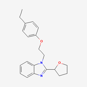 molecular formula C21H24N2O2 B11402093 1-[2-(4-ethylphenoxy)ethyl]-2-(tetrahydrofuran-2-yl)-1H-benzimidazole 