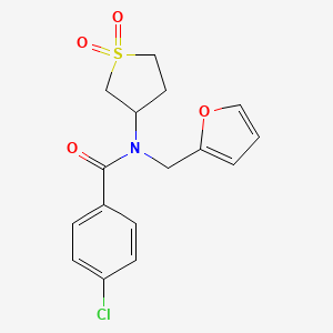 4-chloro-N-(1,1-dioxidotetrahydrothiophen-3-yl)-N-(furan-2-ylmethyl)benzamide