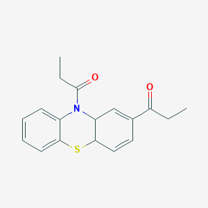 molecular formula C₁₈H₁₇NO₂S B1140211 N,2-Dipropionyl phenothiazine CAS No. 887354-89-4