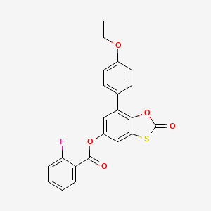 7-(4-Ethoxyphenyl)-2-oxo-1,3-benzoxathiol-5-yl 2-fluorobenzoate