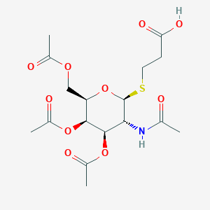 molecular formula C₁₇H₂₅NO₁₀S B1140212 3-[(2-乙酰氨基-3,4,6-三-O-乙酰-2-脱氧-β-D-半乳吡喃糖基)硫基]丙酸 CAS No. 936026-72-1
