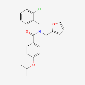 N-(2-chlorobenzyl)-N-(furan-2-ylmethyl)-4-(propan-2-yloxy)benzamide