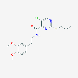 5-chloro-N-[2-(3,4-dimethoxyphenyl)ethyl]-2-(propylsulfanyl)pyrimidine-4-carboxamide