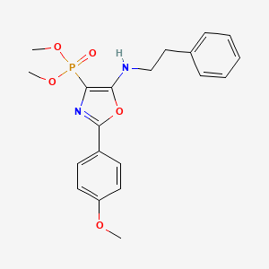 molecular formula C20H23N2O5P B11402161 Dimethyl [2-(4-methoxyphenyl)-5-[(2-phenylethyl)amino]-1,3-oxazol-4-YL]phosphonate 