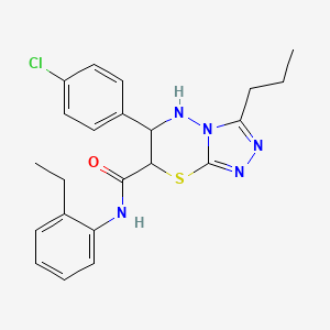 6-(4-chlorophenyl)-N-(2-ethylphenyl)-3-propyl-6,7-dihydro-5H-[1,2,4]triazolo[3,4-b][1,3,4]thiadiazine-7-carboxamide