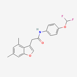 N-[4-(difluoromethoxy)phenyl]-2-(4,6-dimethyl-1-benzofuran-3-yl)acetamide