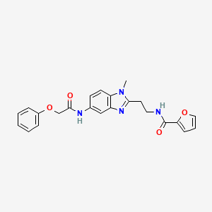 N-(2-{1-methyl-5-[(phenoxyacetyl)amino]-1H-benzimidazol-2-yl}ethyl)furan-2-carboxamide