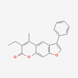 molecular formula C20H16O3 B11402214 6-ethyl-5-methyl-3-phenyl-7H-furo[3,2-g]chromen-7-one 